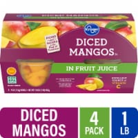 Kroger® 100% Juice Diced Mangos Cups 4 Count