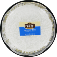 Bakery Fresh Goodness Coconut Iced Single Layer White Cake Perspective: Main