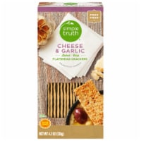 Simple Truth® Cheese & Garlic Flatbread Crackers Perspective: Main