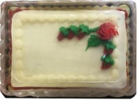 Bakery Fresh Goodness Decorated Red Velvet Quarter Sheet Cake Perspective: Main
