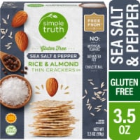 Simple Truth® Gluten Free Sea Salt & Pepper Almond Crisps Crackers Perspective: Main