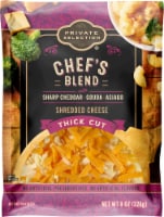 Private Selection® Chef's Blend Sharp Cheddar Gouda Asiago Thick Cut Shredded Cheese