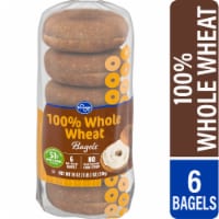 Kroger® 100% Whole Wheat Bagels Perspective: Main