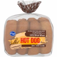 Kroger® 100% Whole Wheat Hot Dog Buns Perspective: Main