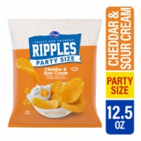 Kroger® Cheddar & Sour Cream Ripples Potato Chips Family Size Perspective: Main