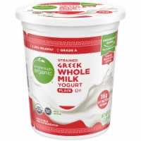 Simple Truth Organic® Plain Whole Milk Greek Yogurt Tub Perspective: Main