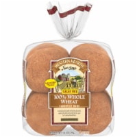 Western Hearth® Sugar Free 100% Whole Wheat Extra Large Sandwich Buns