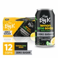Big K®Lemon Lime Caffeine Free Zero Sugar Soda Cans