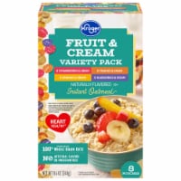 Kroger® Fruit & Cream Naturally Flavored Instant Oatmeal Pouches Variety Pack