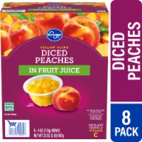 Kroger® Yellow Cling Diced Peach Cups in 100% Juice Perspective: Main