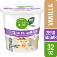 Simple Truth Zero Sugar Vanilla Lower Sugar Yogurt Tub