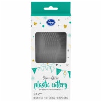 Kroger® Silver Glitter Plastic Cutlery