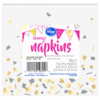 Kroger Gold Confetti Beverage Paper Napkins