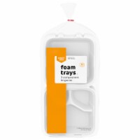 Smart Way™ Foam 3-Compartment Hinged Lid Trays