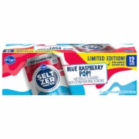 Kroger® Blue Raspberry Pop! Flavored Seltzer Water Cans Perspective: Main