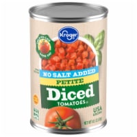 Kroger® No Salt Added Diced Petite Tomatoes Perspective: Main
