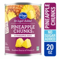 Kroger® Canned Pineapple Chunks No Sugar Added in Pineapple Juice Perspective: Main