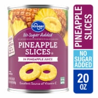 Kroger® Canned Pineapple Slices No Sugar Added in Pineapple Juice Perspective: Main