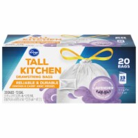 Kroger Tall Kitchen Lavender White Odor Protector Wastebags
