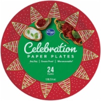 Kroger® Celebration Red Holiday Trees Paper Plates