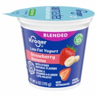 Kroger® Strawberry Banana Blended Low Fat Yogurt Cup Perspective: Main