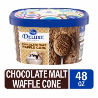 Kroger® Deluxe Chocolate Malt Waffle Cone Ice Cream Tub Perspective: Main