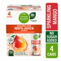 Simple Truth® Sparkling 100% Mango Juice Cans Perspective: Main