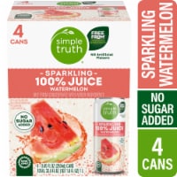 Simple Truth® Sparkling 100% Watermelon Juice Cans Perspective: Main
