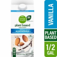 Simple Truth® Dairy Free Vanilla Almond Milk Half Gallon Perspective: Main