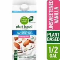 Simple Truth® Dairy Free Unsweetened Vanilla Almond Milk Half Gallon Perspective: Main