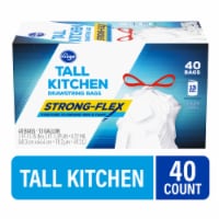 Kroger® 13 Gallon Unscented Strong Flex Tall Kitchen Drawstring Trash Bags Perspective: Main