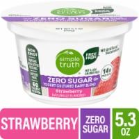 Simple Truth® Strawberry Zero Sugar Lactose Free Yogurt Cultured Dairy Blend Cup Perspective: Main