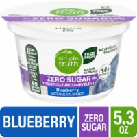 Simple Truth® Blueberry Zero Sugar Lactose Free Yogurt Cultured Dairy Blend Cup Perspective: Main