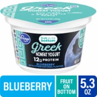 Kroger® Blueberry Fruit on the Bottom Nonfat Greek Yogurt Cup Perspective: Main