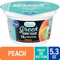 Kroger® Fruit on the Bottom Peach Nonfat Greek Yogurt Cup Perspective: Main