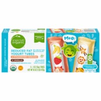 Simple Truth Organic® Strawberry Banana and Vanilla Yogurt Tubes Perspective: Main