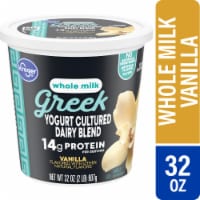 Kroger® Vanilla Whole Milk Greek Yogurt Cultured Dairy Blend Tub Perspective: Main