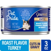 Pet Pride® All Life Stages Wet Cat Food Turkey Dinner in Gravy Cuts Perspective: Main
