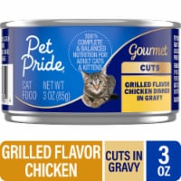 Pet Pride® All Life Stages Wet Cat Food Chicken Dinner in Gravy Cuts Perspective: Main