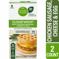 Simple Truth® Cloud'Wich® Sage Chicken Sausage Cheese & Egg Breakfast Sandwiches Perspective: Main