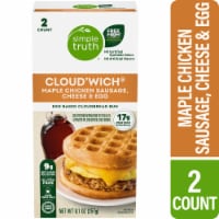 Simple Truth® Cloud'Wich® Maple Chicken Sausage Cheese & Egg Breakfast Sandwiches Perspective: Main