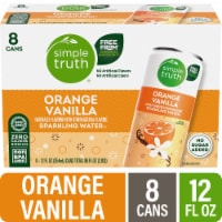 Simple Truth® Orange Vanilla Sparkling Seltzer Water Cans Perspective: Main