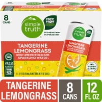 Simple Truth® Tangerine Lemongrass Sparkling Seltzer Water Cans Perspective: Main