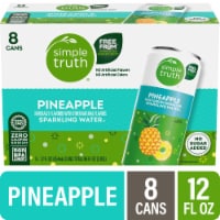Simple Truth® Pineapple Sparkling Seltzer Water Cans Perspective: Main