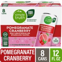 Simple Truth® Pomegranate Cranberry Sparkling Seltzer Water Cans Perspective: Main