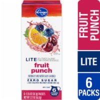 Kroger® Lite Zero Sugar Fruit Punch Instant Drink Mix Packets Perspective: Main