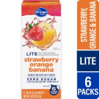 Kroger® Lite Zero Sugar Strawberry Orange Banana Instant Drink Mix Packets Perspective: Main