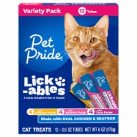 Pet Pride® Lick-ables Chicken and Seafood Cat Food Topper and Treat Variety Pack Perspective: Main