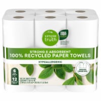Simple Truth® Hypoallergenic Strong and Absorbent 100% Recycled Paper Towels Big Rolls Perspective: Main