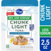 Kroger® Less Sodium Wild Caught Chunk Light Tuna in Water Perspective: Main